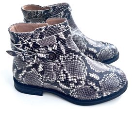 Used! Hush Puppies Womens Bailey Leather Embossed Ankle Boots 6