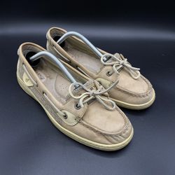SPERRY TOP-SIDER ~ Tan Leather ANGELFISH (contact info removed) Casual Boat Shoes ~ Women's 7M