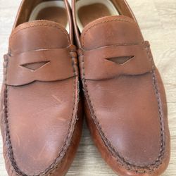 Men’s Brown Loafers Leather Dress Shoes