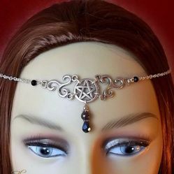 Pentagram Wicca Paga Headdress Headpiece Tiara