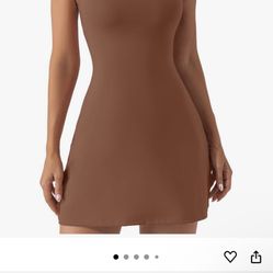 Super Cute Nude/brown Body Con Shift Dress
