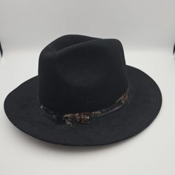 Olive & Pique Black Wool FedoraHat