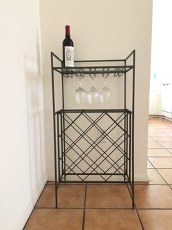 Pier 1 glass wine Metal wine rack for Sale in San Diego CA OfferUp