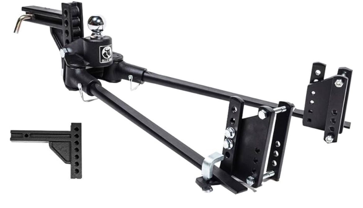 Blue Ox HITCH BXW01050 TrackPro Weight Distribution Hitch - 1000lb Tounge Weight, 7 Hole Shank for 2" Receivers, 2-5/16" Ball, Black