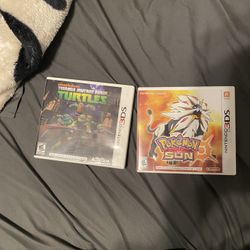 Nintendo 3DS ninja turtle and Pokémon sun game