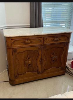 Chestnut Buffet Marble top