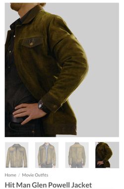 The hitman Suede Green Leather Jacket