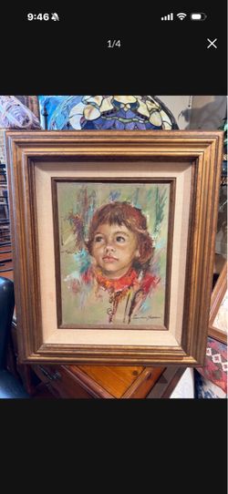 Vintage oil on canvas signed