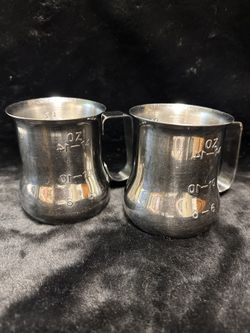 🥛 Milk Frothing Pitchers Set of 2 Stainless Steel