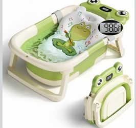 Foldable Baby Bathtub with Temperature Sensor