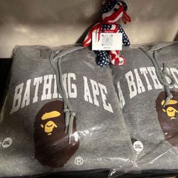 Bape Hoodie Grey “A Bathing Ape” From 2022