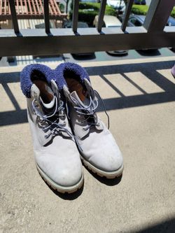 Waterproof Timberlands Blue And Grey Size 10.5