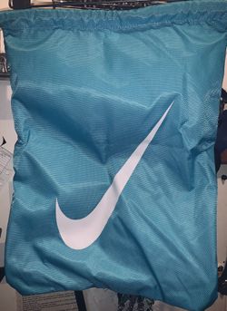 Just Do It - Nike Draw String Bag Back Pack Book Bag Front and Back used