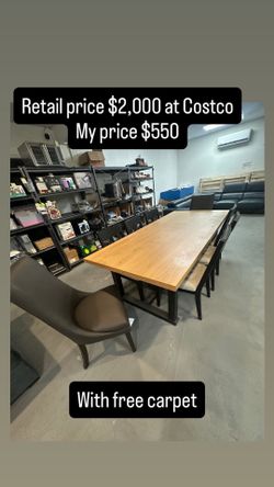 8 chairs and table