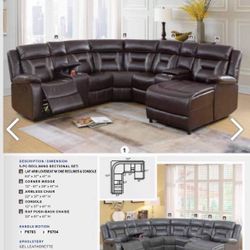Recliner Sectional Sofa Set  