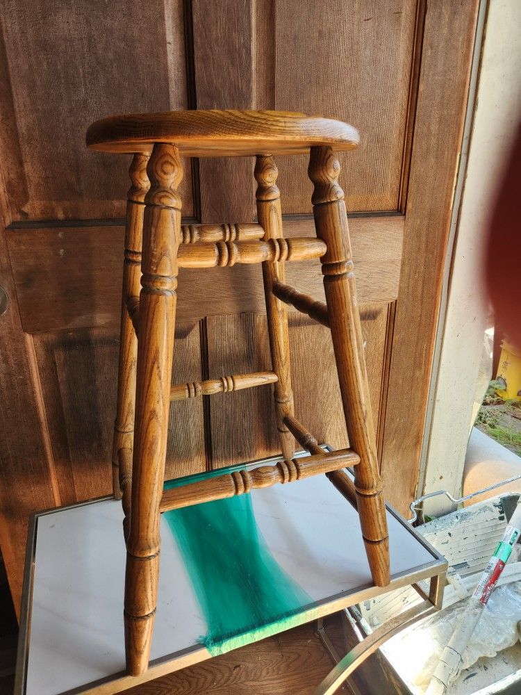 Four Oak Stools