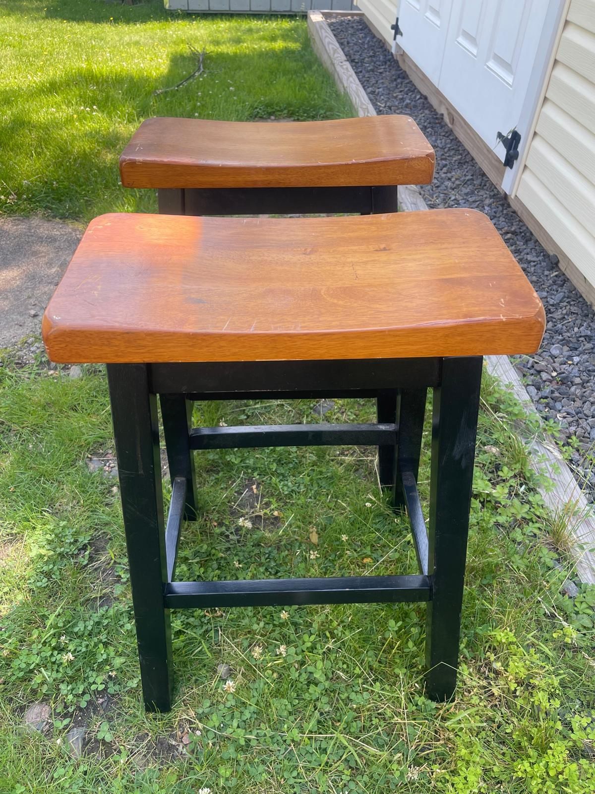 Toluca Saddle Wood 24-Inch Counter Stool (Set of 2)