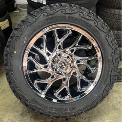New Wheels & Tires Package Deal, 20" Fuel Runner 35" Nitto Ridge Grappler Tires