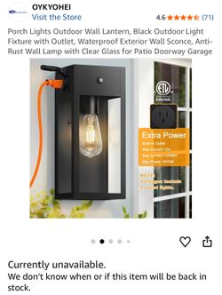 NEW Pair of DOKCHEE Modern Outdoor Wall Lights – Black Exterior Sconces