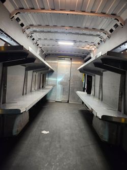 Utilimaster utility  van  stainless steel shelving