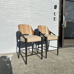 Wooden Back Modern Counter Height Chair/Stool