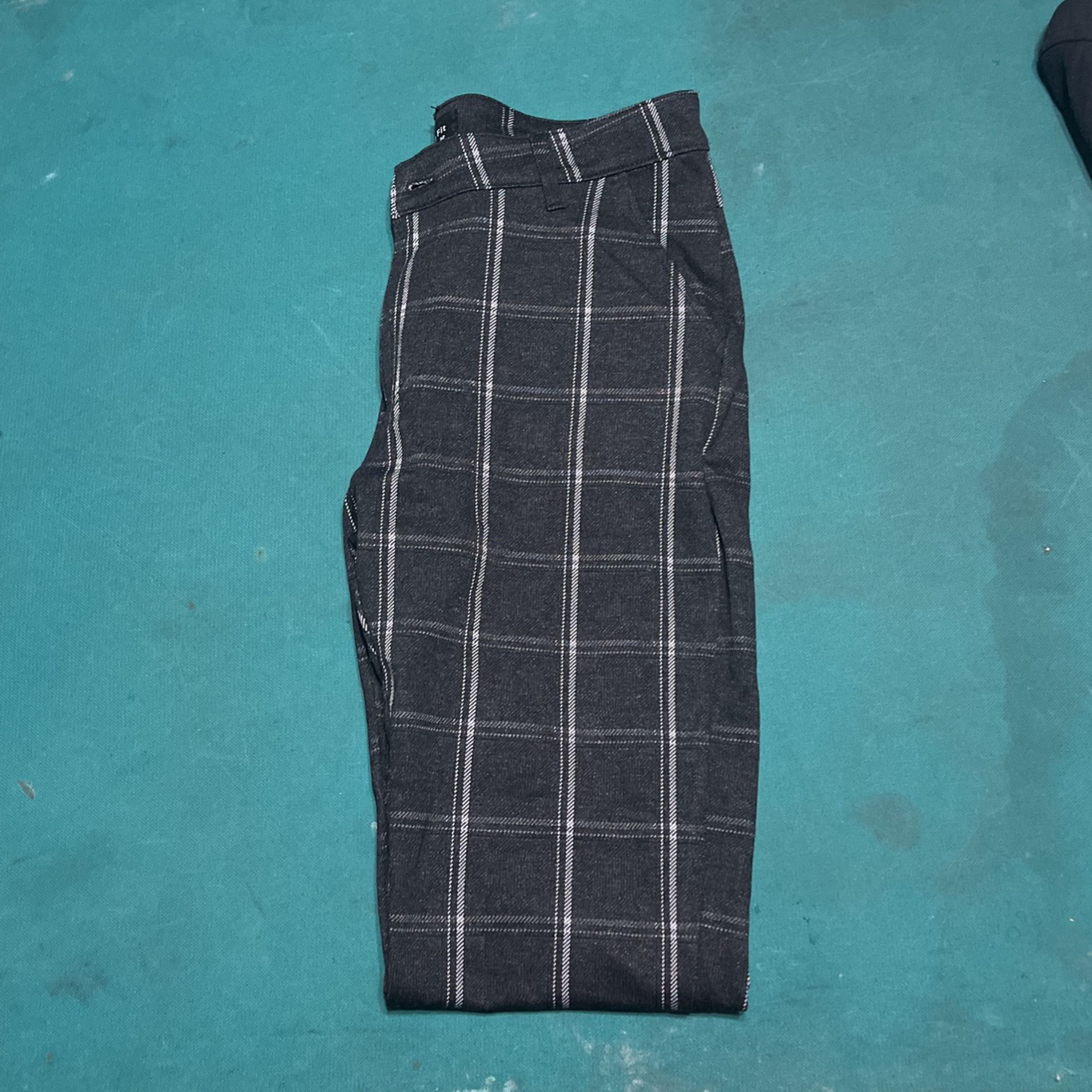 Black Checker Dress Pants 