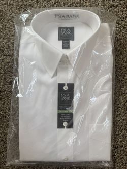 NWT Jos A Bank 100% Cotton Traveller Tailored Fit Dress Shirt 16-32 (Large)