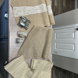 Burlap party decor set - all sold together