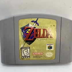 Zelda Ocarina of Time (Nintendo 64, 1998) Authentic N64 Tested & Working - Grey
