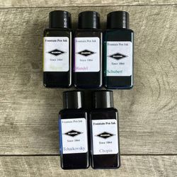 Lot of 5 Diamine Music Fountain Pen Inks