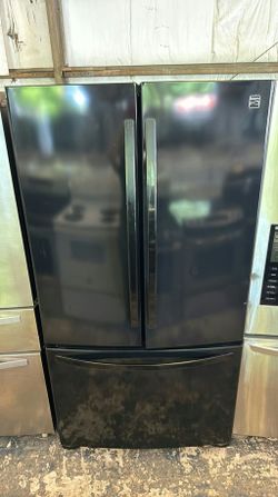 Kenmore Black French Door Fridge - Great Condition, Spacious Interior