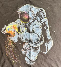 Threadless Astronaut Space Graphic