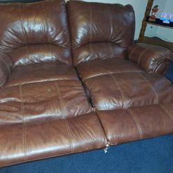Leather Love Seat