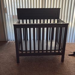 Grey Baby Crib 