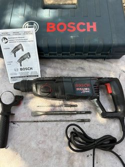 BOSCH RH226 Xtreme 1” SDS-Plus Rotary Hammer Drill Kit-Clean-8 Amp, Handle/Depth, Bits, Hard Case