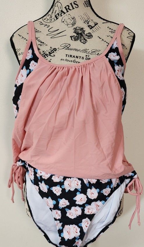 New Women's Sexy Bathing Suits Pink With Floral