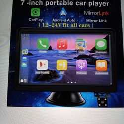 Portable 7" Apple/Android Car play  (No Rear camera)