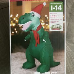Christmas Dinosaur Blow up 