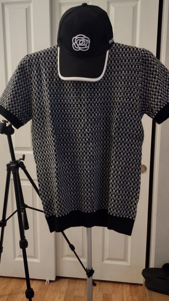 Classic Men\'s Sweater Knit Blk/White 