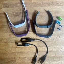 Four Bands with Metal Clasps for Fitbit Flex plus Two Chargers