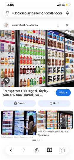 FIVE 66” LCD DISPLAY PANELS