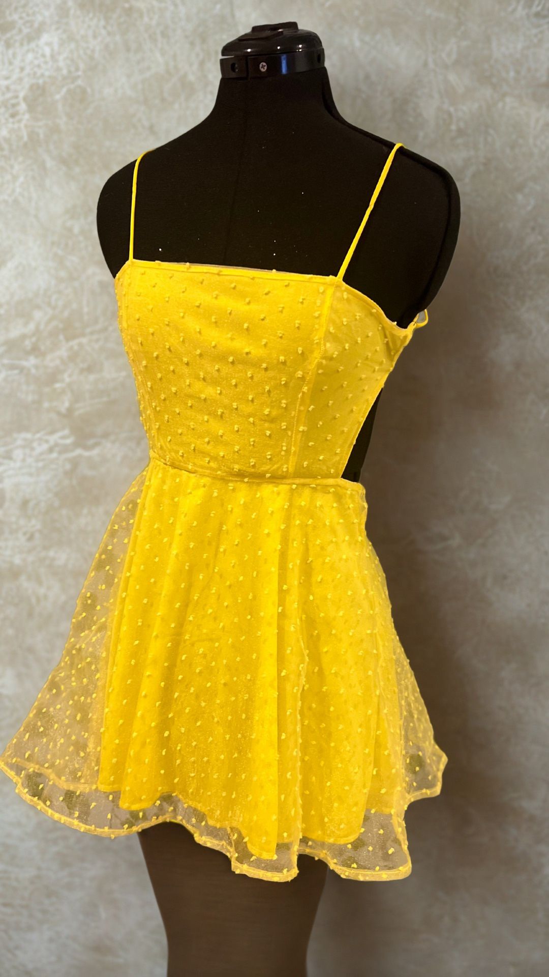 Yellow mini dress