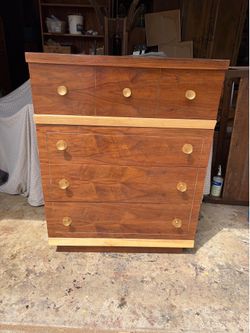 Mcm tall boy dresser