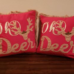 Oh Deer Christmas Pillows