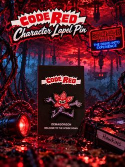 Stranger Things The Drive-Into Experience Code Red Demogorgon Lapel Pin