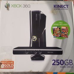 Xbox 360 S 360gb with Kinect Sensor