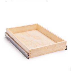 NIB Mulush 22”W x 21”D x 3”H Soft Close Slide Out Wood Drawer Organizer for Kitchen, Bottom and Side Assembly (Cabinet Opening>23.5 inches for Bottom 