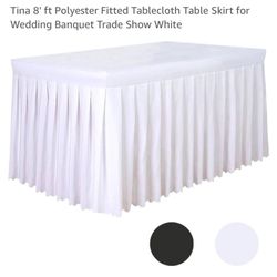 8 Ft. Fitted Tablecloth Table skirt (1 Pack)