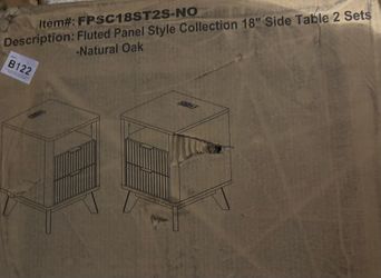 2 side tables with Charging Station