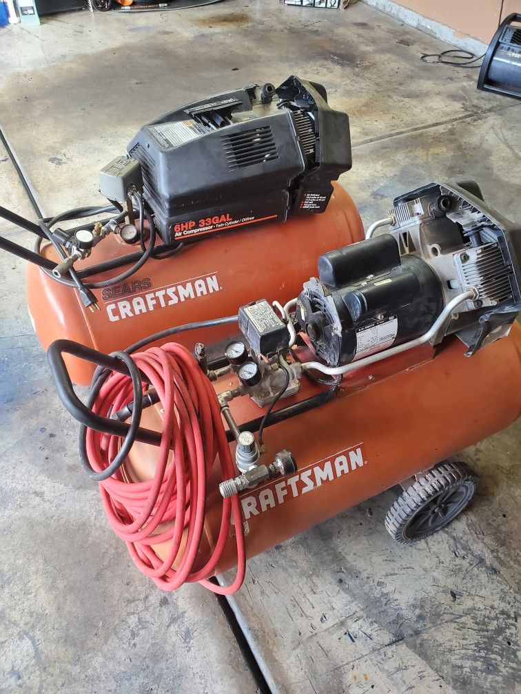2 33 Gal Craftsman Air Compressor 220 Volts